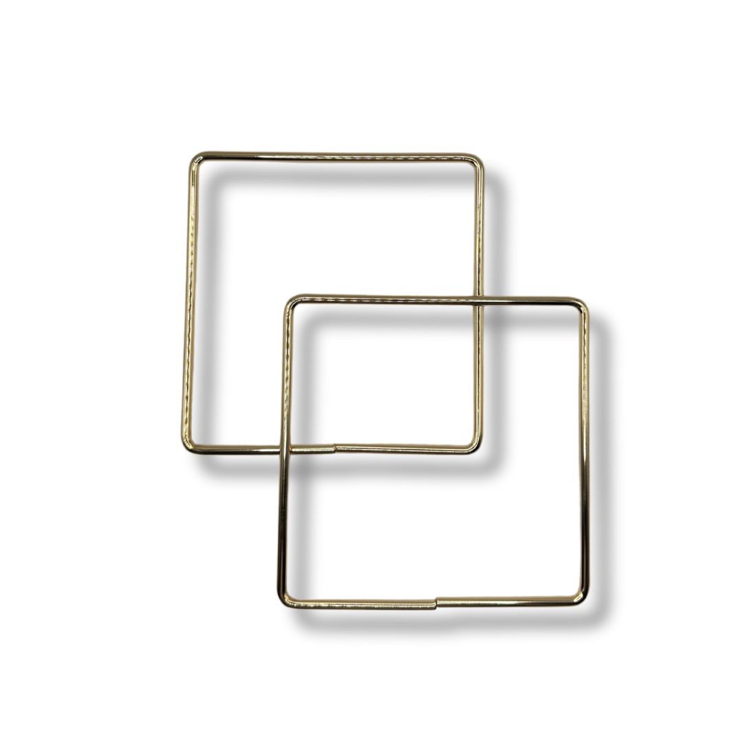 M260G | Manici in Metallo per Borse – Oro, 14x14cm