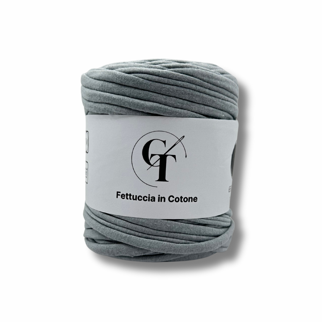 Fettuccia Cotone Elasticizzato Grigio Chiaro per Borse Uncinetto