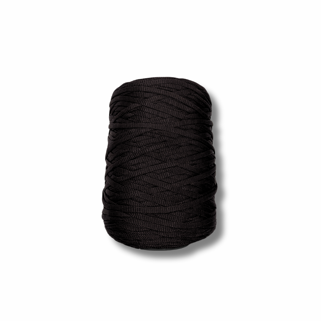 Nero | Cordino Piatto per Borse Uncinetto – 250gr