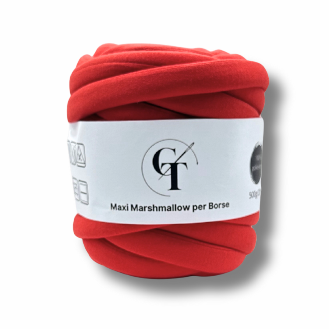 Filato Chunky Gigante in Cotone per Borse – Rosso 500gr