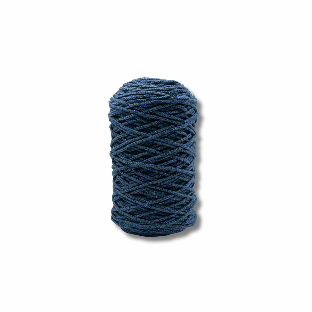 Cordino per Borse all'Uncinetto Blu Glitter Blu | 250gr