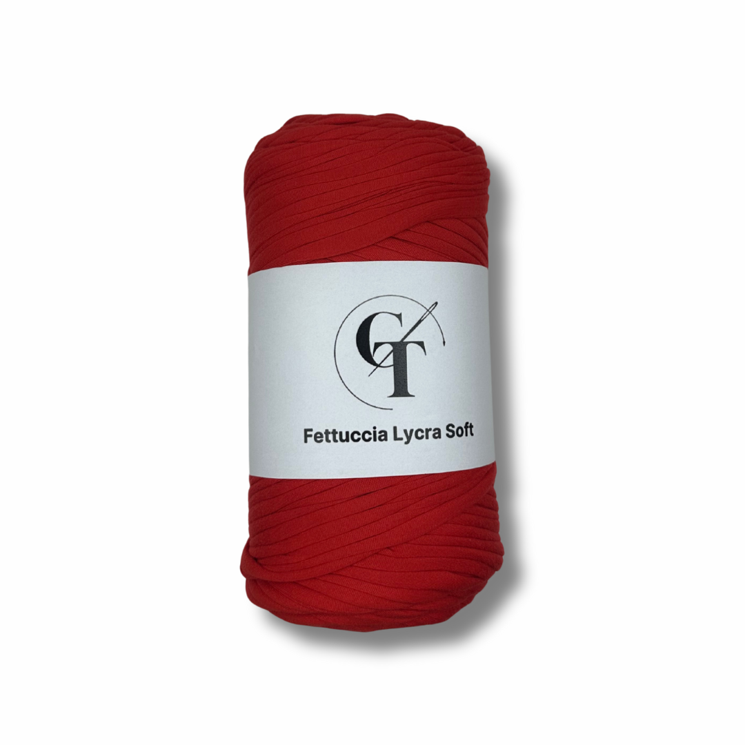 Fettuccia in Lycra Soft Rosso per Borse all’Uncinetto – 400g