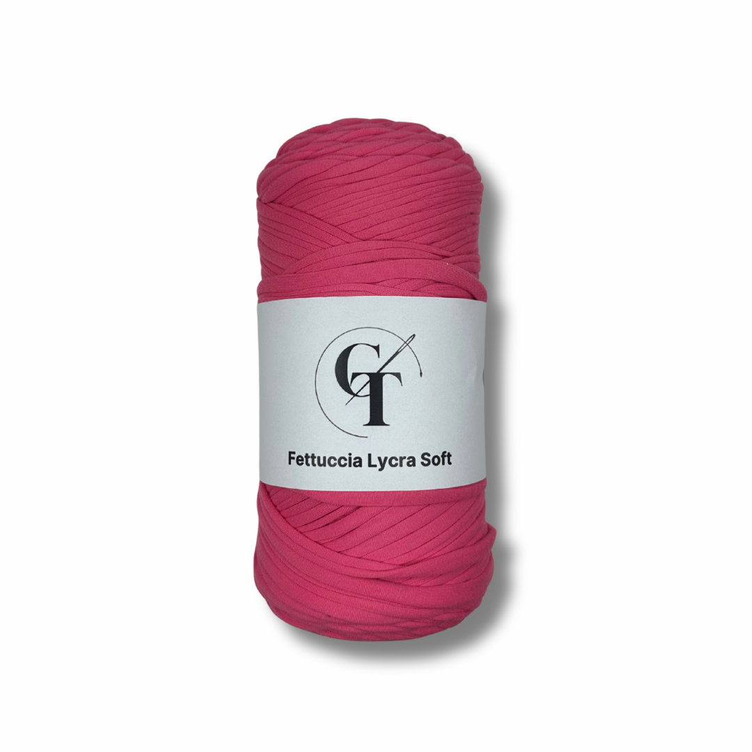 Fettuccia in Lycra Soft Fucsia per Borse all’Uncinetto – 400g