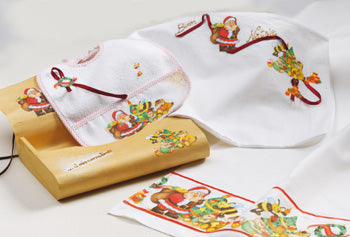 NA111.7 | Bordura in Tessuto 100% Cotone Babbo Natale