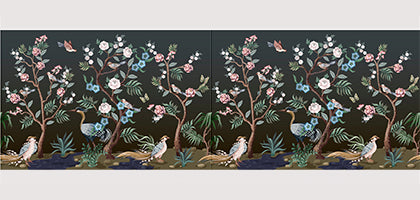 LEB109 | Bordura in Tessuto 100% Cotone Fiori Giapponesi