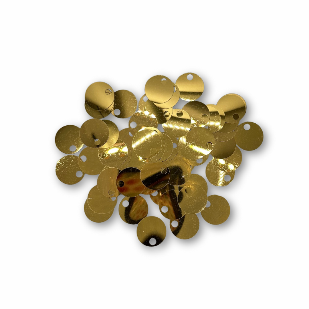 Paillettes Lisce per Borse Oro Scuro- Foro 5mm