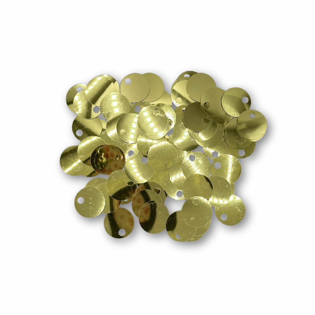 Paillettes Lisce per Borse Oro Chiaro- Foro 5mm