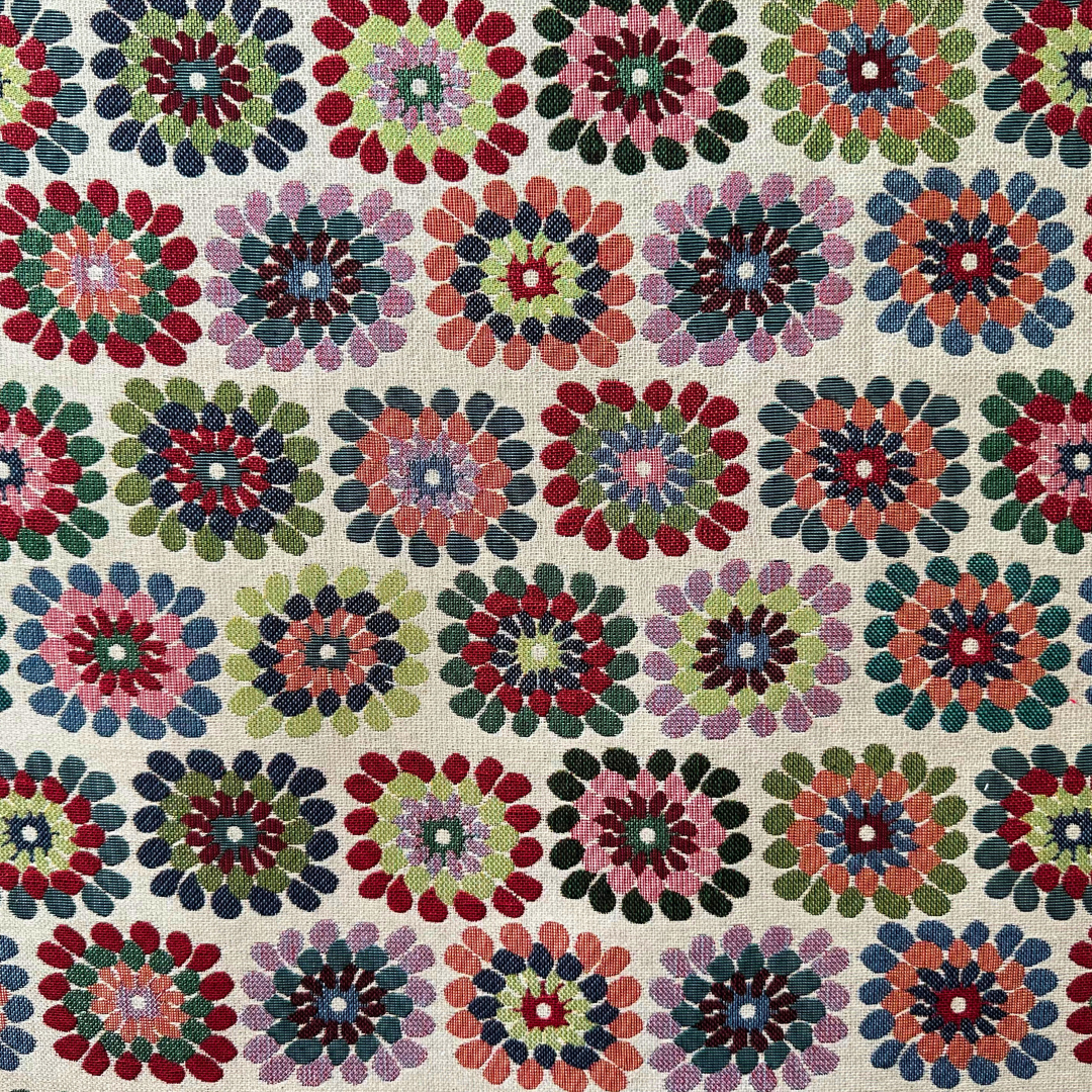 Tessuto Gobelin Mattonelle Granny Multicolore 280cm a Metraggio