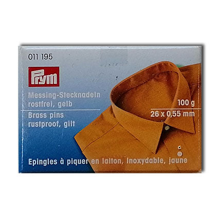 011195 | Spilli in Ottone Prym No.103 - Oro Brillante | 26x0,55mm | Confezione da 100g