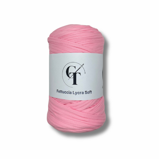 Fettuccia in Lycra Soft Rosa Chiaro per Borse all’Uncinetto – 400g