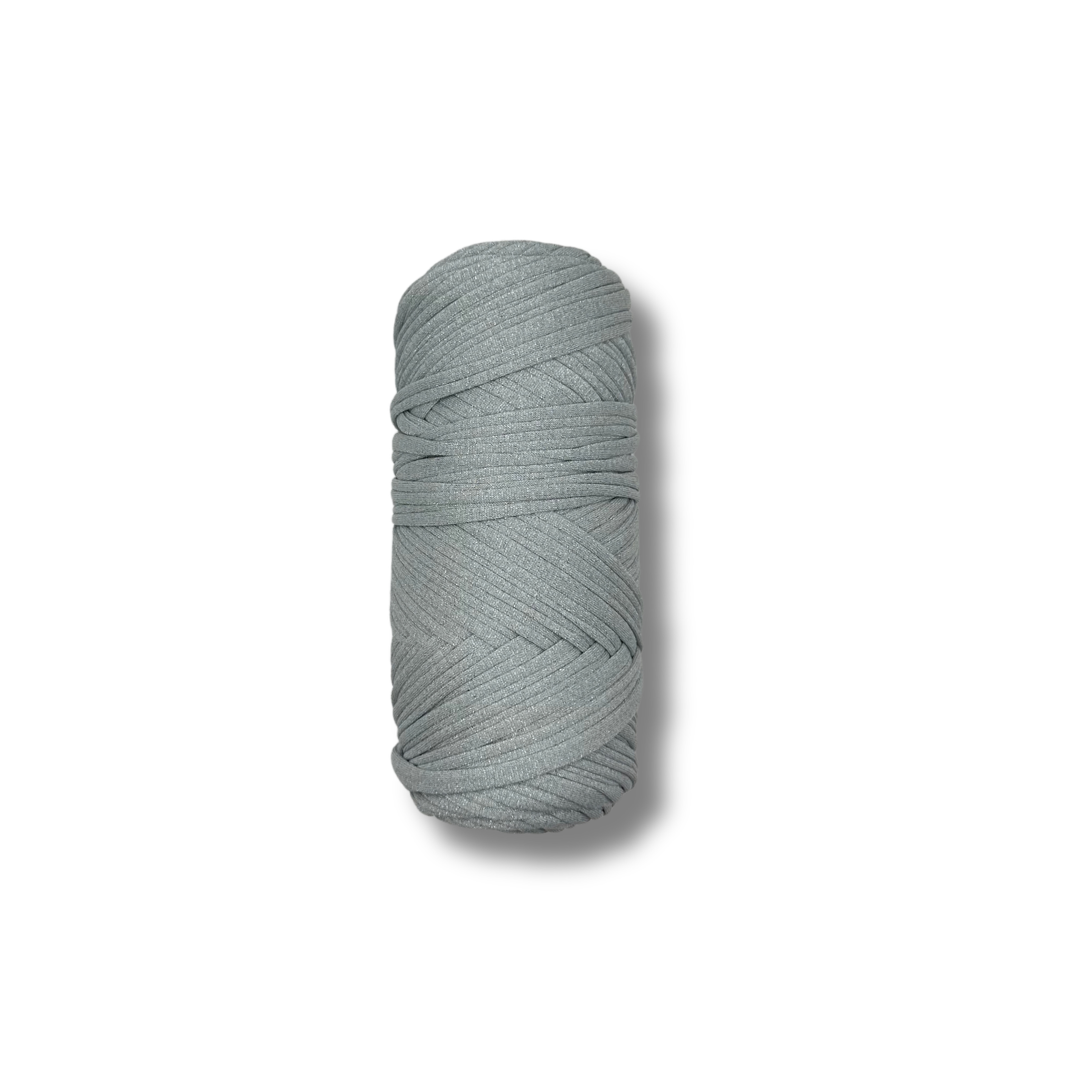 Fettuccia Glitterata per Borse all’Uncinetto Grigio Chiaro Argento | 63A