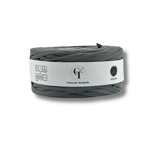 Fettuccia Similpelle per Borse Uncinetto | Grigio