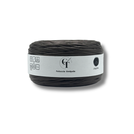 Fettuccia Similpelle per Borse Uncinetto | Marrone Scuro