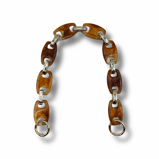 Catena per Borse Uncinetto Effetto Marmo – 42 cm Ambra