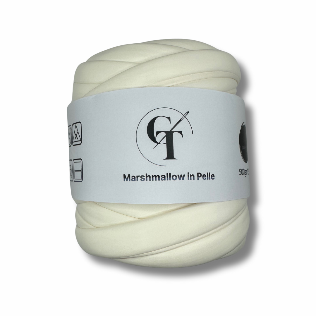 Filato Chunky Gigante in Pelle per Borse – Panna 500gr