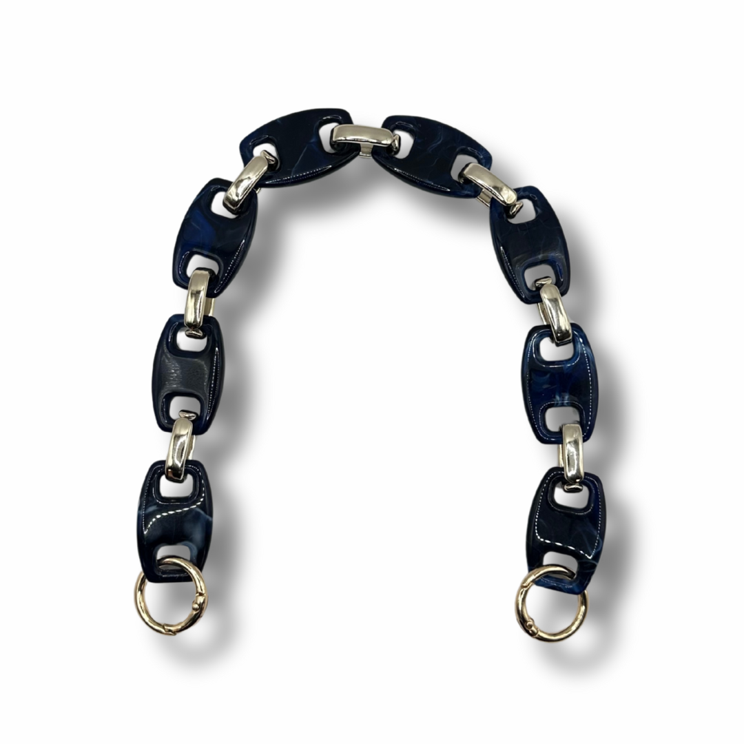 Catena per Borse Uncinetto Effetto Marmo – 42 cm Blu