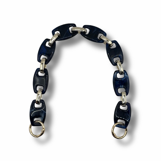 Catena per Borse Uncinetto Effetto Marmo – 42 cm Blu