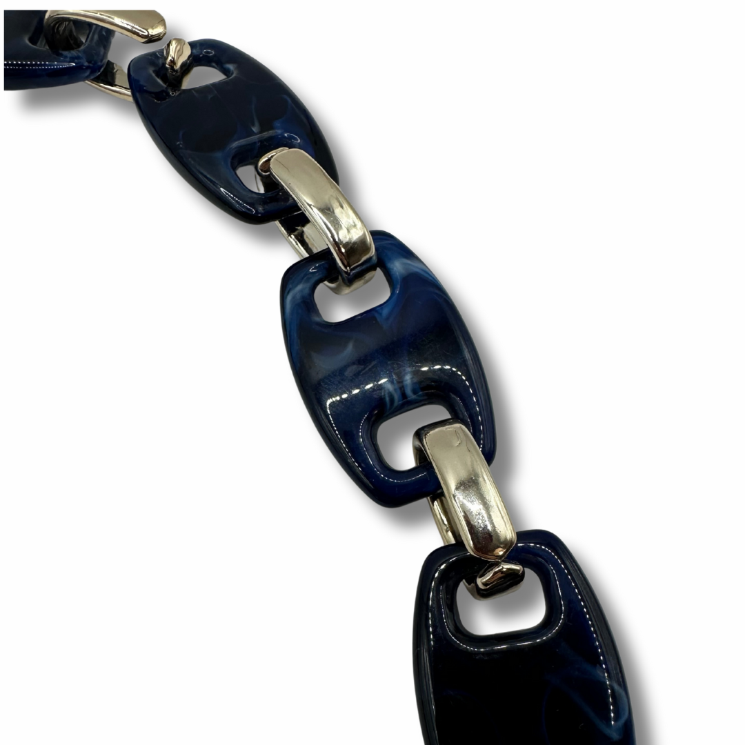 Catena per Borse Uncinetto Effetto Marmo – 42 cm Blu