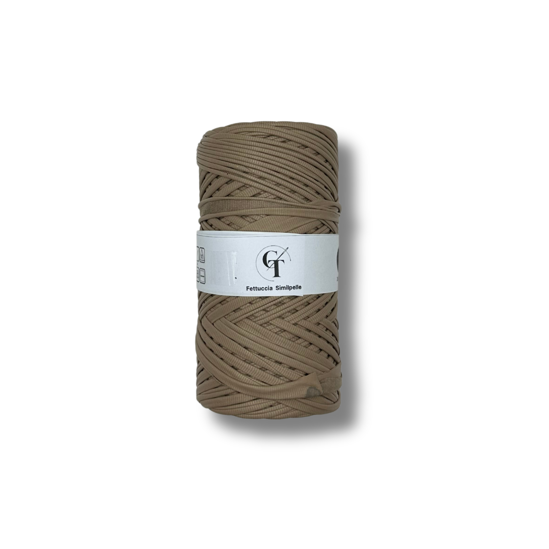 Fettuccia Similpelle per Uncinetto | Beige