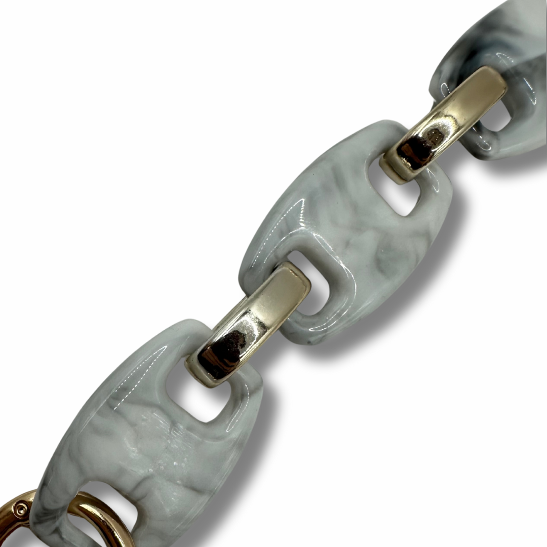 Catena per Borse Uncinetto Effetto Marmo – 42 cm Grigio