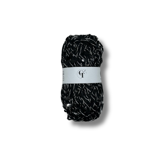 Filato Paillettes per Cappelli e Accessori Uncinetto | Nero