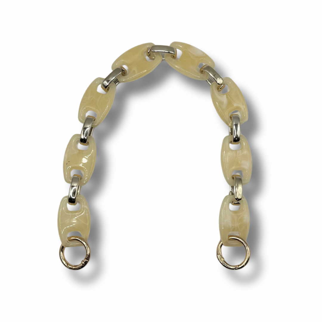 Catena per Borse Uncinetto Effetto Marmo – 42 cm Gialla