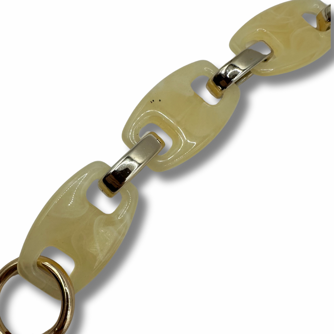 Catena per Borse Uncinetto Effetto Marmo – 42 cm Gialla