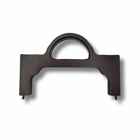 Manico in Legno Rettangolare Marrone Scuro per Borsa Clutch