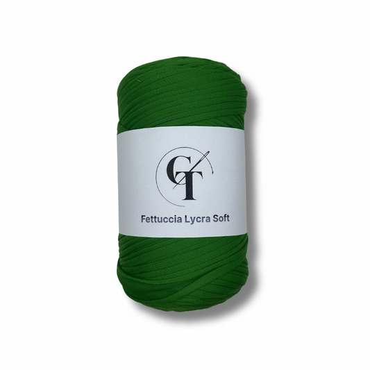 Fettuccia in Lycra Soft Verde Acceso per Borse all’Uncinetto – 400g