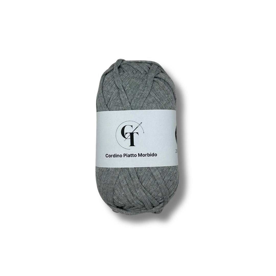 Grigio Chiaro | Cordino Piatto Morbido per Borse all'Uncinetto 200g