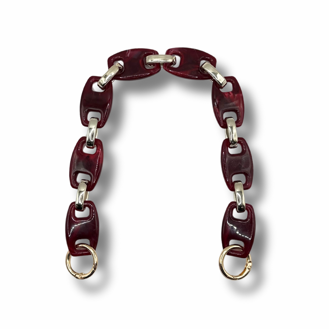 Catena per Borse Uncinetto Effetto Marmo – 42 cm Bordeaux