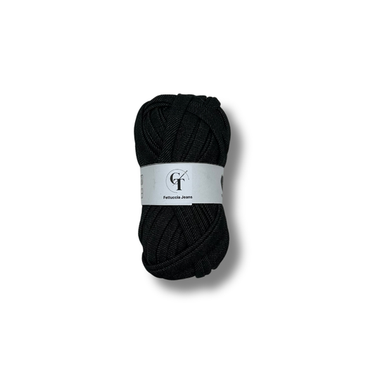 Fettuccia Jeans per Borse Uncinetto | Nero