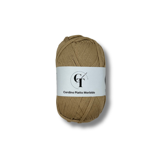 Beige | Cordino Piatto Morbido per Borse all'Uncinetto 200g