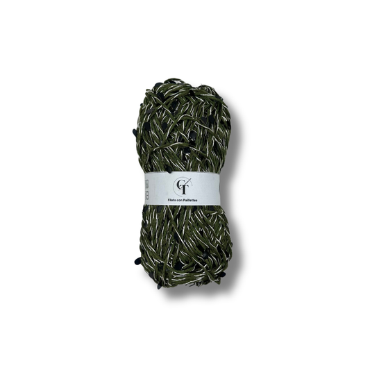 Filato Paillettes per Cappelli e Accessori Uncinetto | Verde Prato