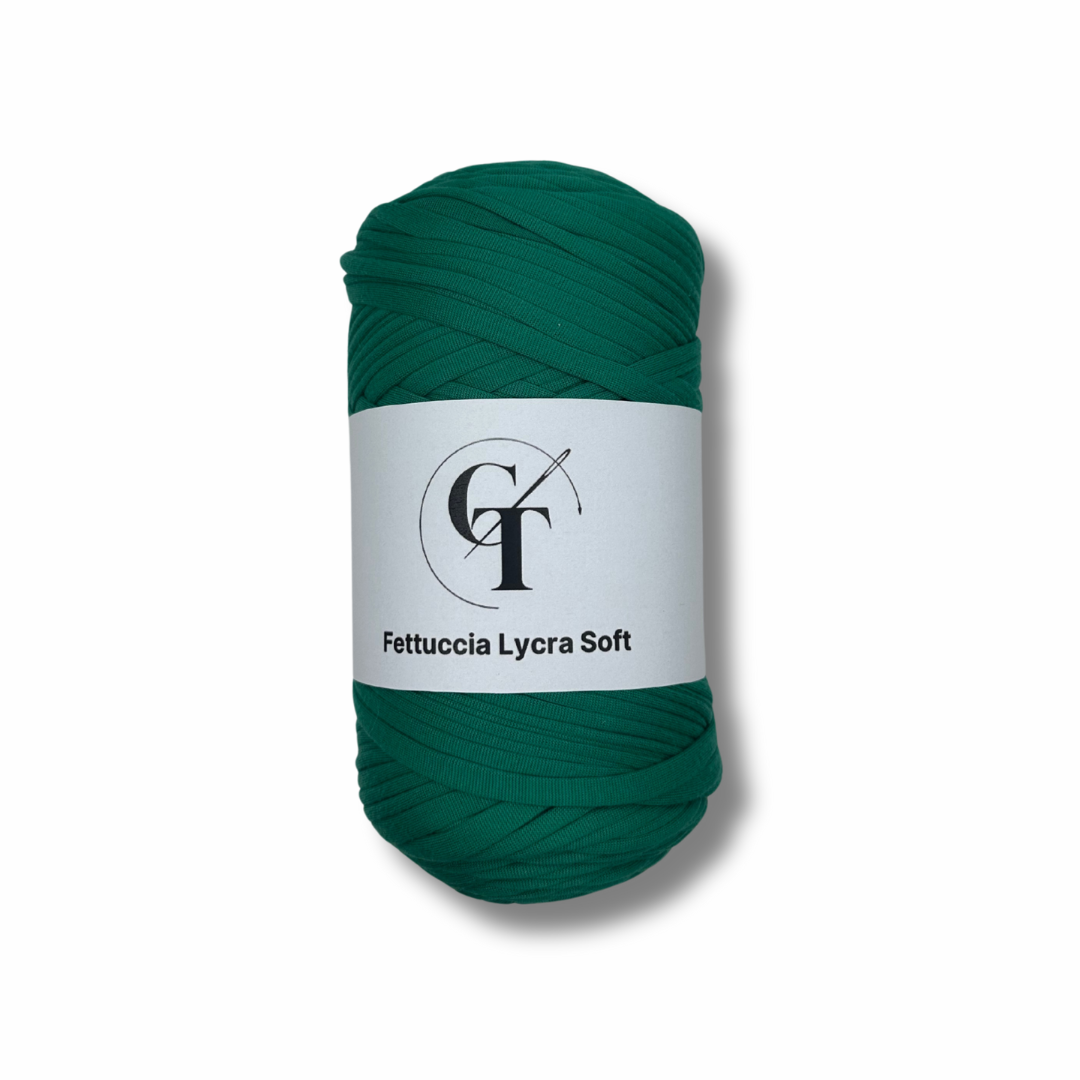 Fettuccia in Lycra Soft Verde per Borse all’Uncinetto – 400g