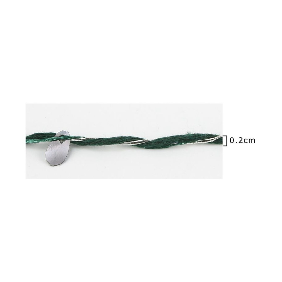 Filato Paillettes per Cappelli e Accessori Uncinetto | Verde Scuro