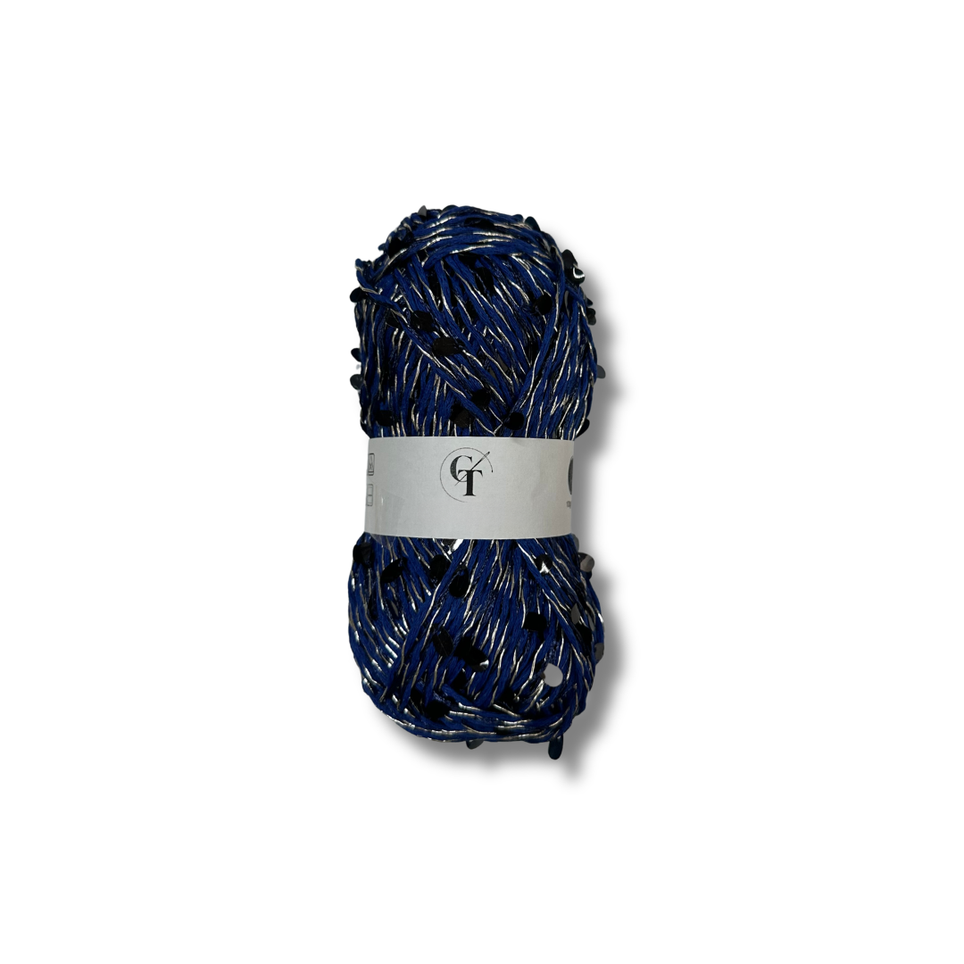 Filato Paillettes per Cappelli e Accessori Uncinetto | Blu