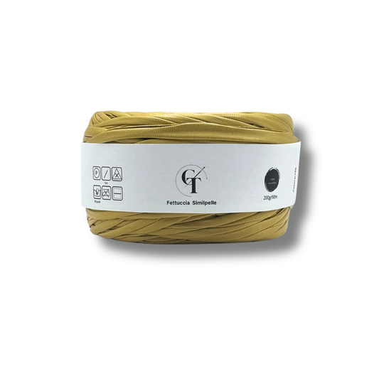 Fettuccia Similpelle per Borse Uncinetto | Giallo