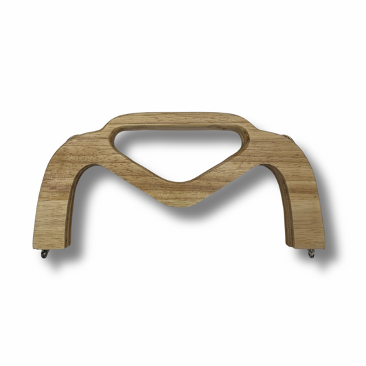 Manico in Legno Beige Ovale per Borsa Clutch
