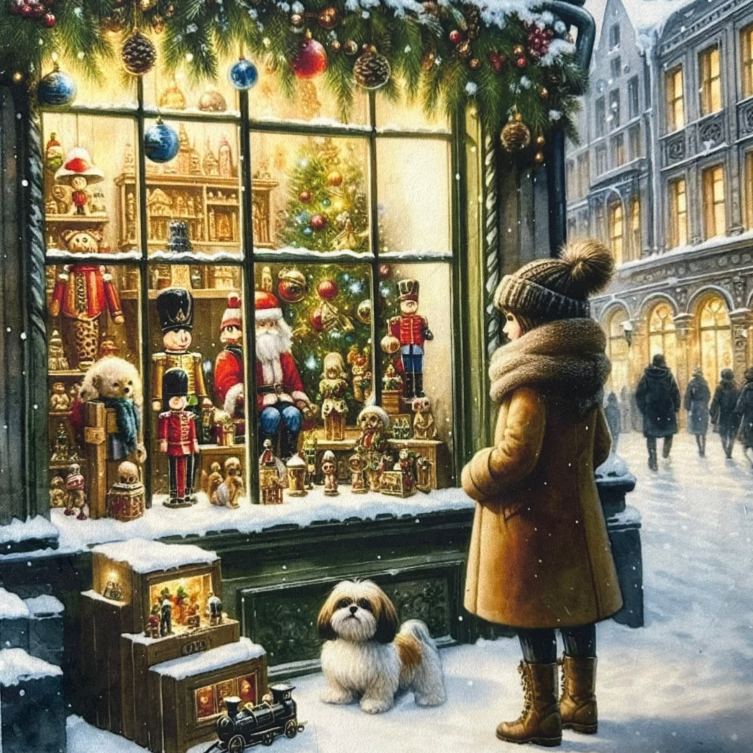 Pannello in Velluto Natalizio 45x45 cm | Vetrina