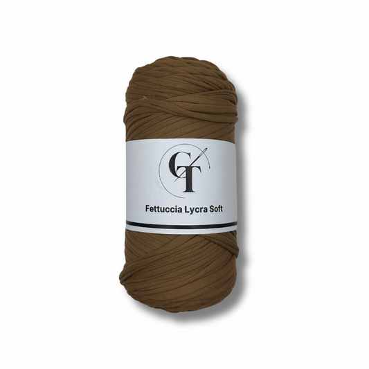 Fettuccia in Lycra Soft Marrone Chiaro per Borse all’Uncinetto – 400g