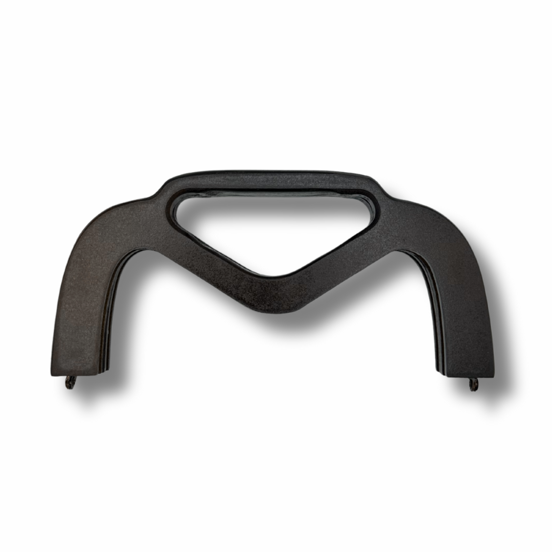 Manico in Legno Marrone Scuro Ovale per Borsa Clutch