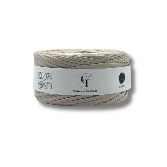 Fettuccia Similpelle per Borse Uncinetto | Beige Chiaro