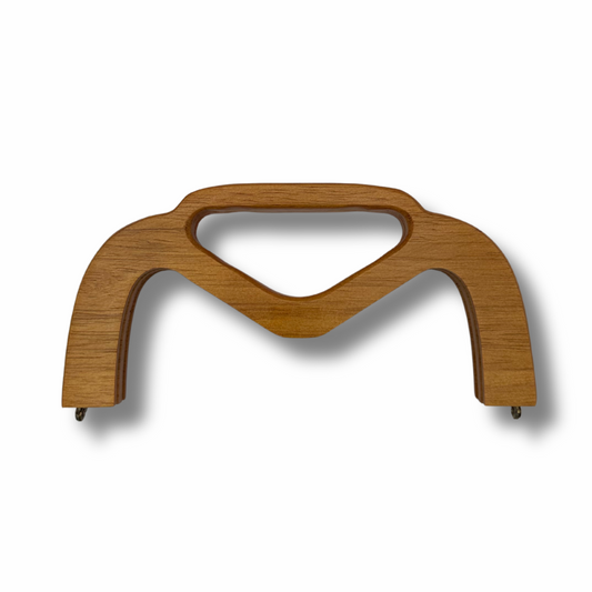 Manico in Legno Marrone Ovale per Borsa Clutch
