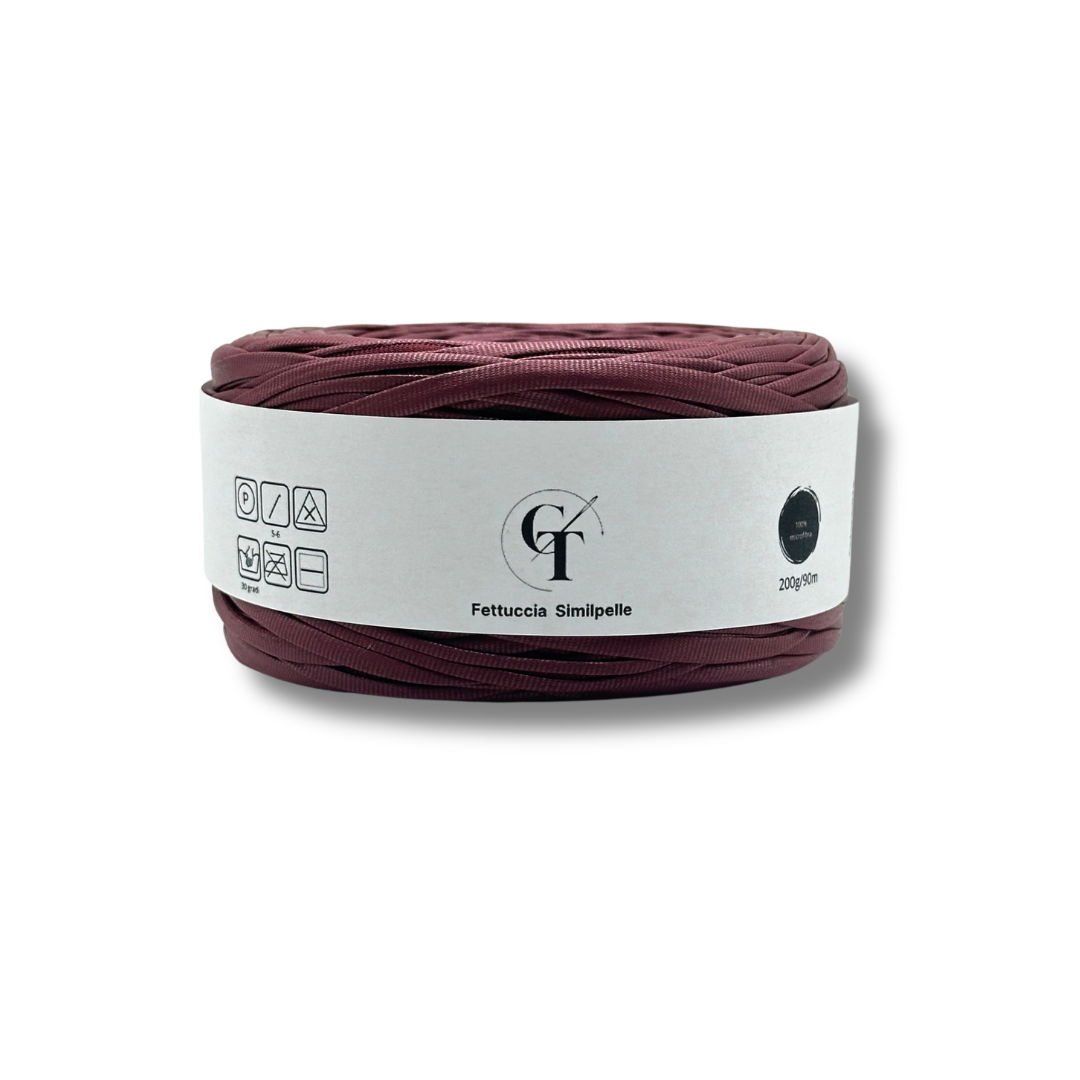 Fettuccia Similpelle per Borse Uncinetto | Bordeaux