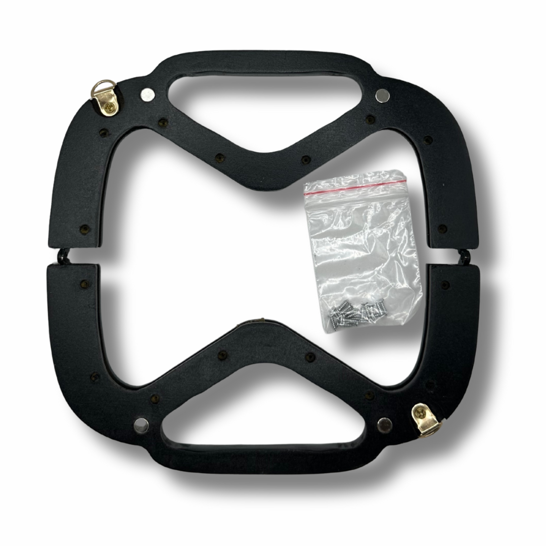 Manico in Legno Nero Ovale per Borsa Clutch