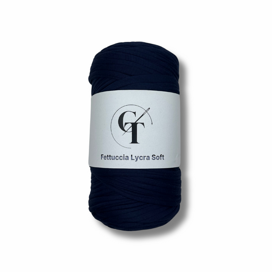 Fettuccia in Lycra Soft Blu Scuro per Borse all’Uncinetto – 400g