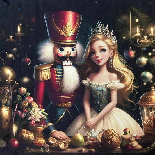 Pannello in Velluto Natalizio 45x45 cm | Schiaccianoci