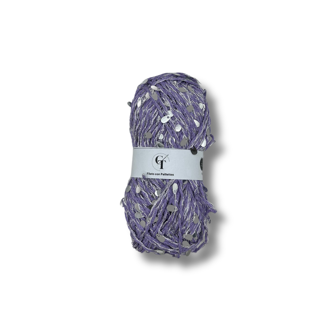 Filato Paillettes per Cappelli e Accessori Uncinetto | Lilla