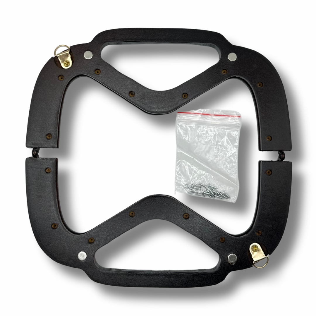 Manico in Legno Marrone Scuro Ovale per Borsa Clutch